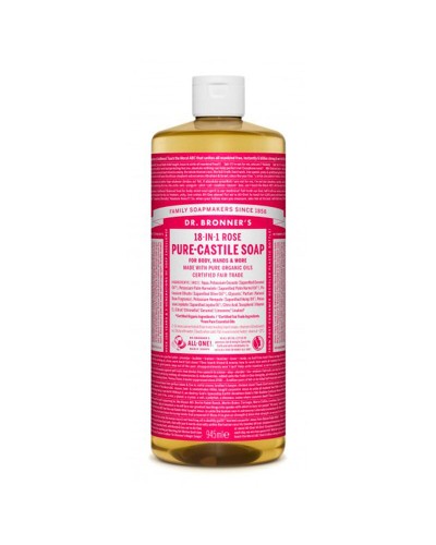 Dr. Bronner's Rose Liquid Soap 945ml - Gentle All-One - Skin & Body
