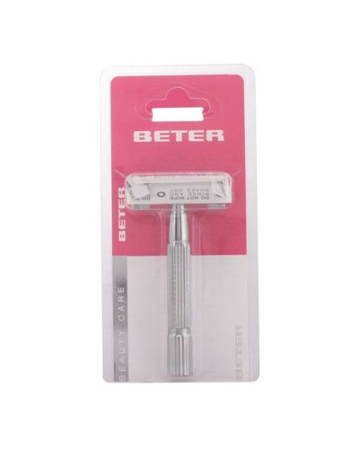 Beter Rasoir Manuel Barbe - Double Lame, Rasage Parfait
