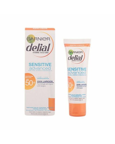 Delial Sensitive Protection Solaire Visage SPF 50+ - 50ml - Peau Sensible
