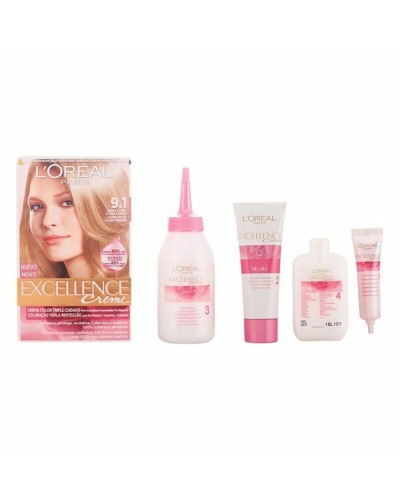 Permanente Kleur Excellence L'Oreal Make Up Excellence N 9,1 Nº 9.0-rubio muy claro Nº 8.0-rubio claro 192 ml