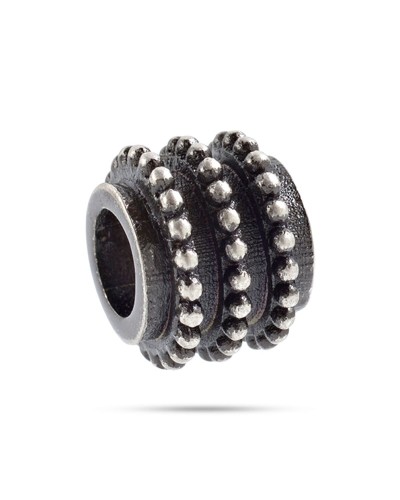 Sector Perlina Uomo SAAL35: Brazalete Acero Negro & Piedra - Accesorio Elegante
