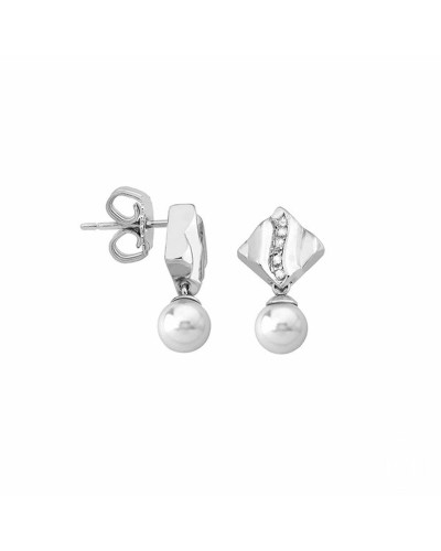 Pendientes Mujer Majorica Perla Blanca Clásicos Plata 925 Elegantes
