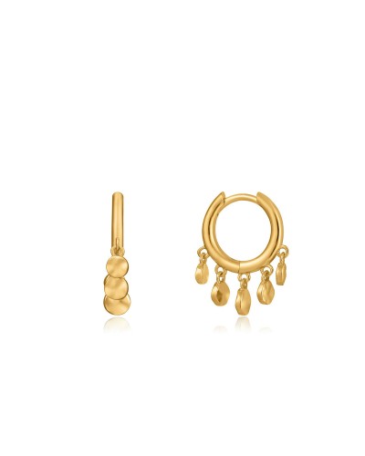 Ania Haie Boucles d'oreilles Argent 925 Or Jaune 2cm - Pendantes Femme
