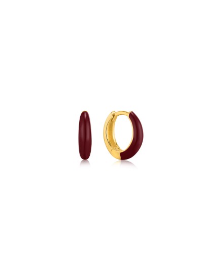 Ania Haie Pendientes Plata de Ley 925 Chapado en Oro Rosa - Aros Minimalistas 1cm
