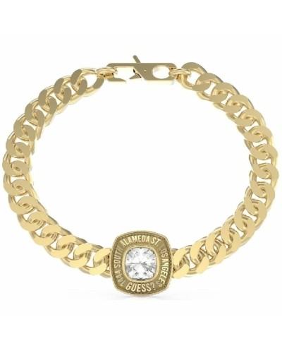 Guess Pulsera de Mujer JUMB01373JWYGS Oro Amarillo Logo Cristales
