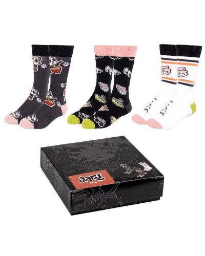 Chaussettes Otaku - Lot de 3 Paires - Taille 36-41 - Chaussettes Anime et Manga
