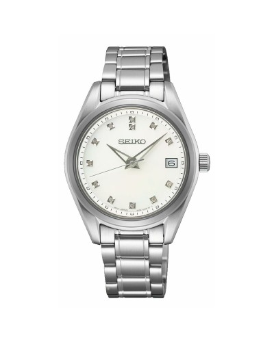 Seiko SUR579P1 Men's Watch Silver - Date, Waterproof
