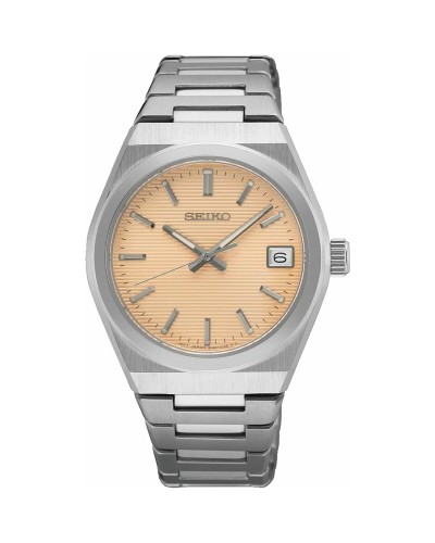 Horloge Heren Seiko SUR577P1 Gouden Zilverkleurig (Ø 34 mm)