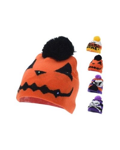 Chapeau d'Halloween avec lumière LED - Costume Lumineux Fête
