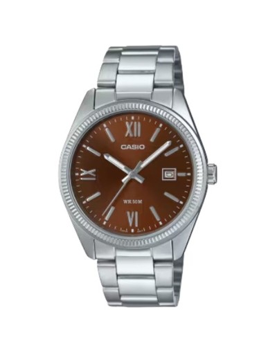 Casio Orologio Uomo DATE Marrone Numeri Arabi Ø38.5mm - Elegante e Funzionale
