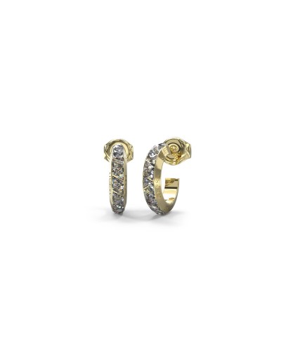 Guess Women's Earrings JUBE04573JWYGT-U Yellow Gold Logo
