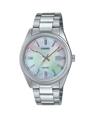 Casio Date Silver - Men's Watch Mother-of-Pearl Dial (38.5mm)
