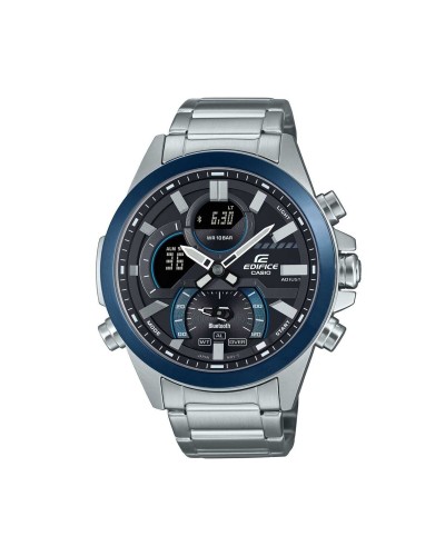 Casio ECB-30DB-1A9EF Men's Watch Chronograph Bluetooth Black/Silver Steel
