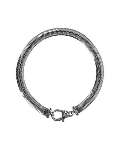 Pulsera de Hombre Albert M. Acero Inoxidable Malla Bizantina Plata WSOX00606.S
