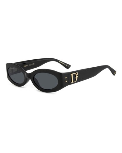 Dsquared2 Sonnenbrille Damen D2 0150/G/S - Schwarzer Rahmen, Graue Gläser
