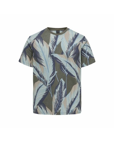 T-shirt med kortärm Herr Only & Sons Onskobe Reg Banana Leaf Oliv