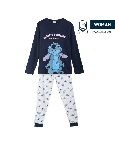 Pyjamat Stitch Sininen (Aikuisten)