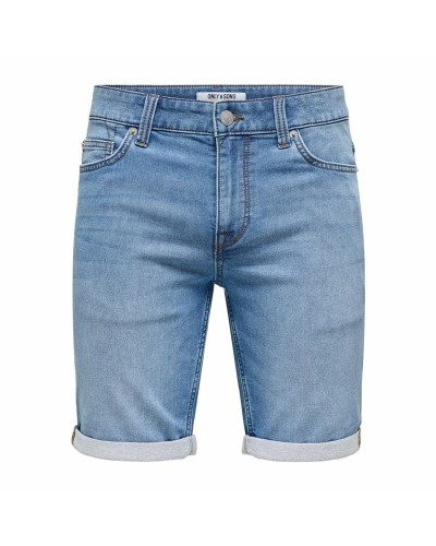 Herr Jeans Shorts Only & Sons Onsply 8584 Blue Denim Blå