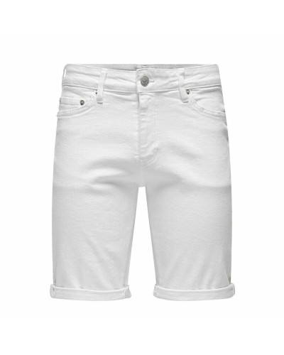 Only & Sons Shorts Homme Onsply 9297 Blanc - Coton, Décontracté Été
