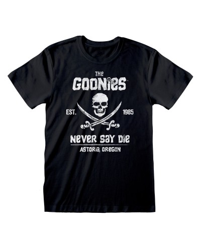 Los Goonies - Camiseta Negra "Never Say Die" Unisex - Película de Culto
