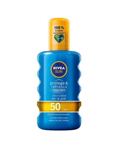 Nivea Protegge & Rinfresca Spray Solare SPF 50 - 200ml - Alta Protezione UVA/UVB
