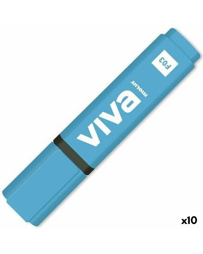 Molin Viva Textmarker Blau - 10 Stk. - Fluoreszierender Strich
