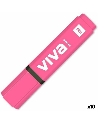 Molin Viva Fuchsia Highlighter - 10 Pieces - Smooth and Bright Writing
