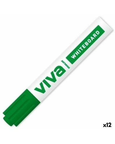 Molin VIVA Pennarelli Lavagna Verde - Punta Tonda, Set 12pz - Scrittura Fluida
