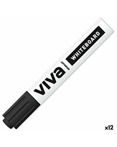 Whiteboard-marker Molin Viva Zwart (12 Stuks)