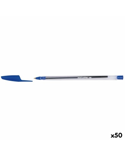 Molin BC188 Cristallo: Penna a sfera 1mm azzurra - Confezione 50 unità
