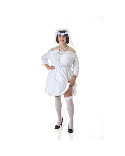 Disfraz Novia Adulto Blanco - Talla M - Disfraz Fiesta
