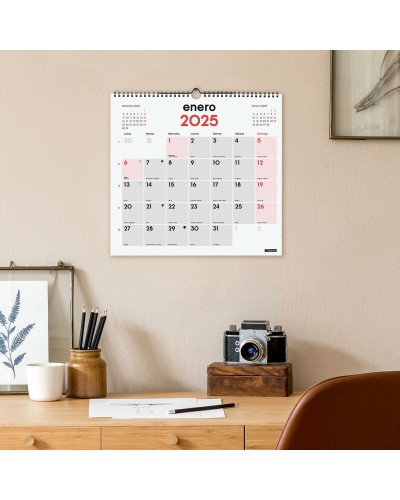 Wandkalender Finocam Papier 2025 34 x 32 cm