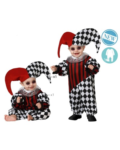 Costume Arlecchino Neonati 24 Mesi - Travestimento Carnevale Colorato
