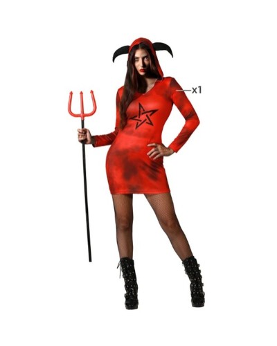Costume Demonio Donna XL - Halloween, Cosplay - Travestimento Diavolo Adulti
