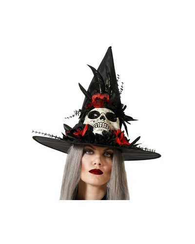 Cappello Strega Travestimento Halloween - Accessorio Costume Adulti Bambini
