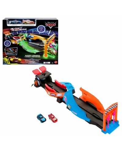Mattel Glow Racers Piste de Lancement Phosphorescente - Voiture Brille dans le Noir
