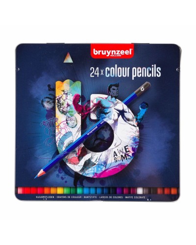 Talens Bruynzeel : Crayons de couleur 24 pièces - Haute qualité pour artistes
