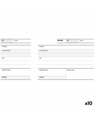 Apli Libro Consegne 210x100mm - Registro Fatture Ricevute (10 Unità)
