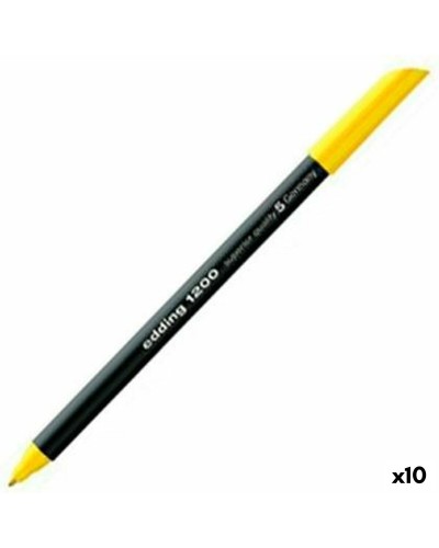 Edding 1200 Yellow - Fine Point Colour Markers - Set of 10 Units
