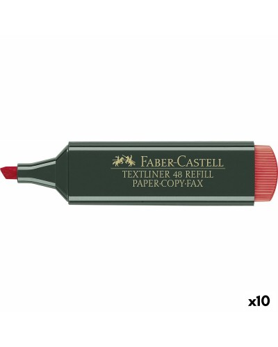 Korostuskynä Faber-Castell TEXTLINER 48 Punainen (10 osaa)