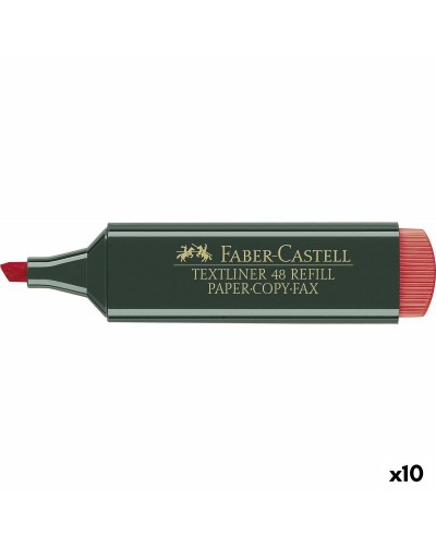 Markering Faber-Castell TEXTLINER 48 Rood (10 Stuks)