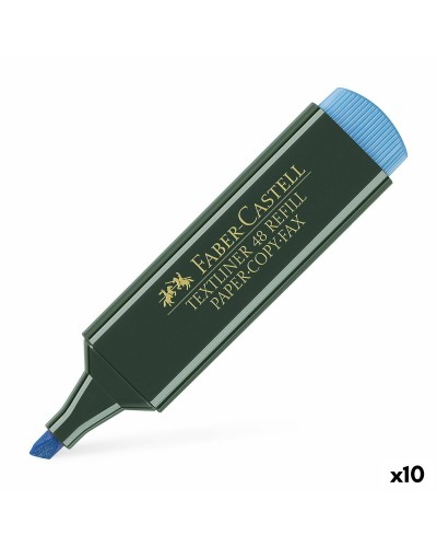 Faber-Castell TEXTLINER 48 Hellblau - Textmarker Keilspitze - 10 Stk.
