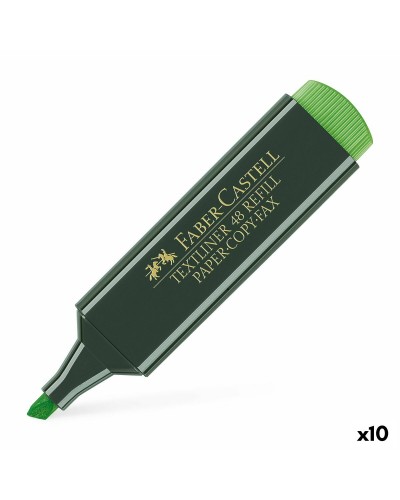Faber-Castell TEXTLINER 48 Grün - Textmarker Keilspitze (10 Stück)
