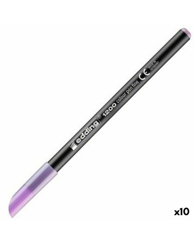 Edding 1200 Feutres Lavande - Set de 10 Pièces - Pointe Fine Colorée
