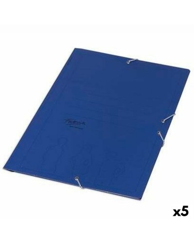 Fabrisa Porte-Documents Bleu - Set de 5 Pièces - Organisation Bureau/École
