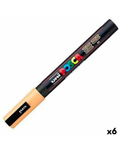 POSCA PC-3M Orange Clair - Marqueurs Acryliques Pointe Fine 0.9-1.3mm (x6)
