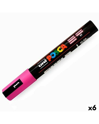 POSCA PC-5M Himbeere - Acrylmarker 1.8-2.5mm - Set mit 6 Stück
