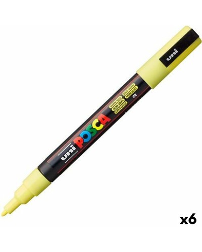 Pennarelli Acrilici POSCA PC-3M Giallo Punta Fine 0.9-1.3mm (Set da 6) - Pittura & Disegno
