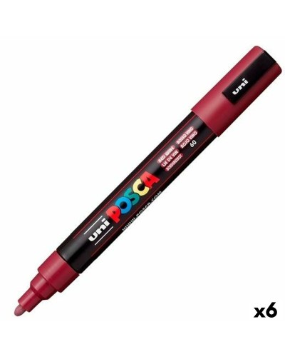 Akryylimaalain POSCA PC-3M Punaviini 0,9-1,3 mm (6 osaa)