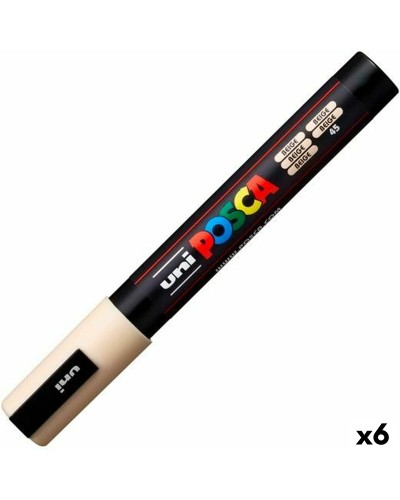 POSCA PC-5M Beige - Rotuladores Acrílicos 1.8-2.5mm - Set de 6 - Pintura Creativa
